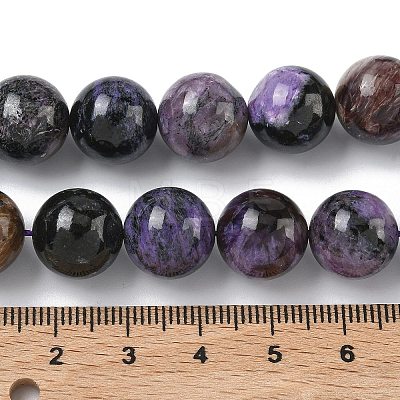 Natural Charoite Beads Strands G-C270-O03-12-1