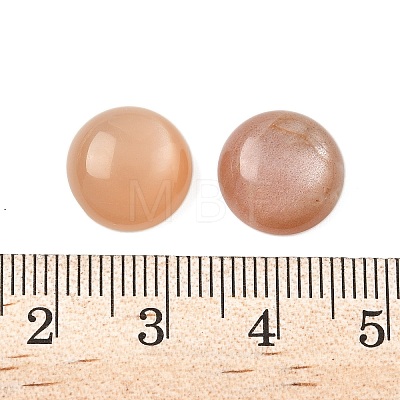 Natural Peach Moonstone Cabochons G-S398-01B-01-1
