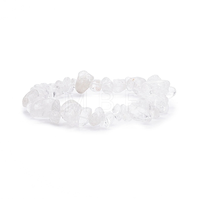 Natural Quartz Crystal Chips Beaded Jewelry Set SJEW-JS01232-05-1