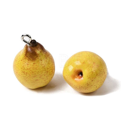 Fruit Theme Resin Pendants RESI-D018-01P-03-1