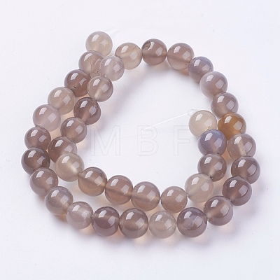 Natural Agate Beads Strands G-G583-10mm-08-1
