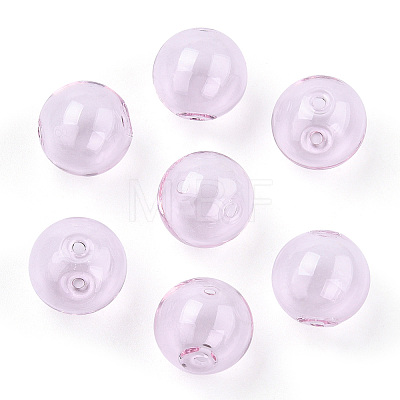 Transparent Blow High Borosilicate Glass Globe Beads X-GLAA-T003-09A-1