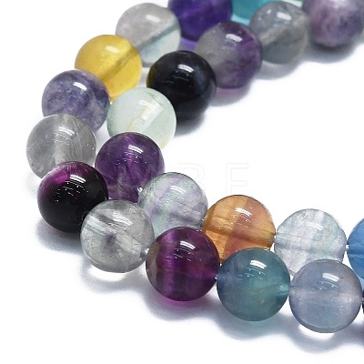 Natural Fluorite Beads Strands G-K245-A10-04-1