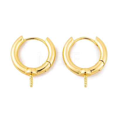 Brass Hoop Earrings Findings KK-K367-14G-1