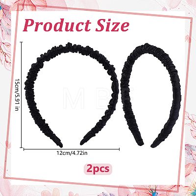Silk From Silkworms Hair Bands OHAR-WH0033-019C-1