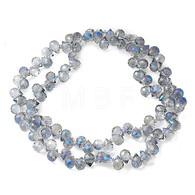 Electroplate Glass Beads Strands EGLA-D030-17R-1