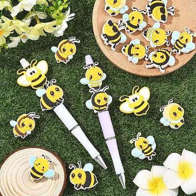 20Pcs 10 Styles PVC & Silicone Beads FIND-YW0017-88-1