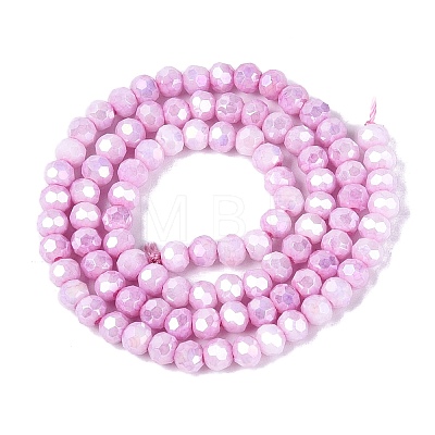 Anti-Tarnish Electroplate Glass Beads Strands EGLA-ZX010-4mm-05-1