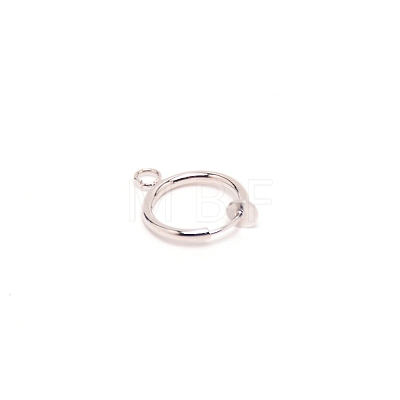 Brass Clip-on Hoop Earring Findings KK-WH0047-02D-1