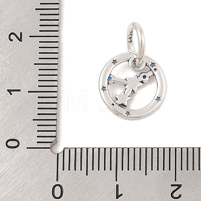 Luminous 925 Sterling Silver Rhinestone Constellation Charms STER-H114-01AS-07-1