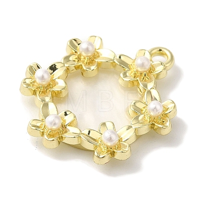 Flower Rack Plating Alloy Pendants FIND-I039-023A-G-1