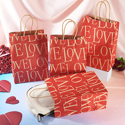 10Pcs Valentine's Day Paper Bags CARB-TADJ0001-01E-1