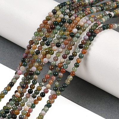 Natural Indian Agate Bead Strands G-A130-3mm-K12-1