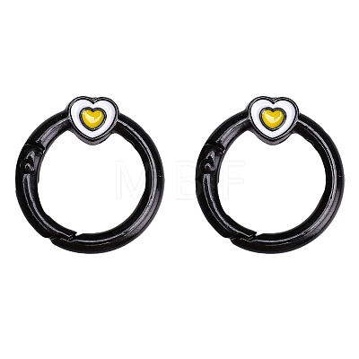 2Pcs Alloy Spring Gate Rings PW-WG34274-01-1