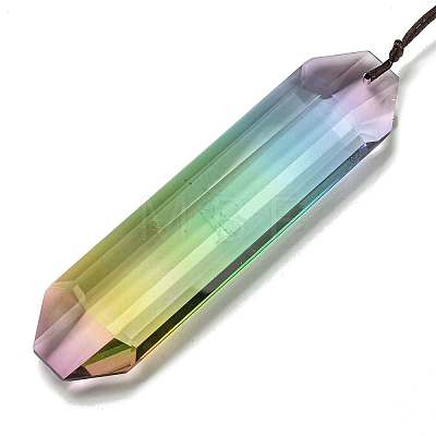 Glass Rectangle Hanging Suncatchers LS-HJEW-P018-C03-1