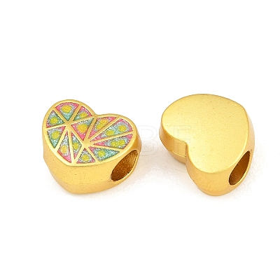 Alloy Enamel Beads ENAM-D318-01G-04-1