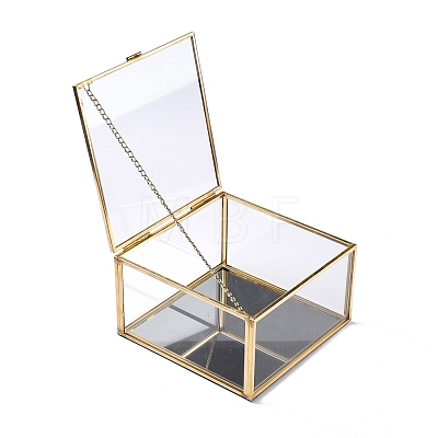 Square Transparent Glass Jewellery Chest CON-I010-02G-1
