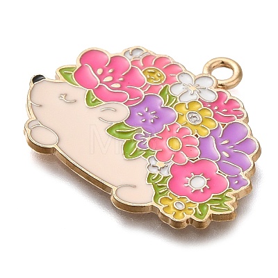 Animal Flower Alloy Enamel Pendants ENAM-Q508-01F-1