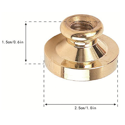 Wax Seal Brass Stamp Head AJEW-WH0209-420-1