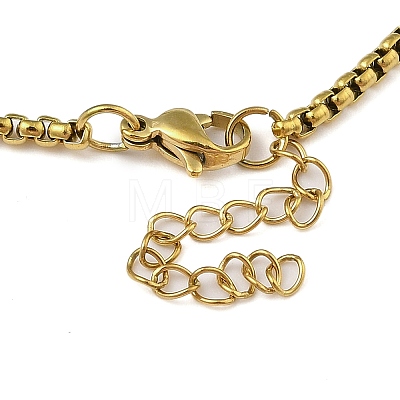 201 Stainless Steel Popcorn Chain Bangles for Women BJEW-M044-02G-1