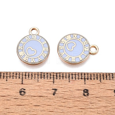 Rack Plating Alloy Enamel Pendants ENAM-N070-01A-03G-03-1