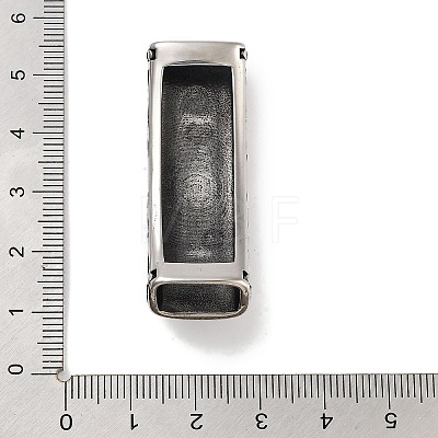 Tibetan Style 304 Stainless Steel Slide Charms/Slider Beads STAS-L274-004AS-1