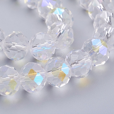 Glass Beads Strands GR10MMY-28-1