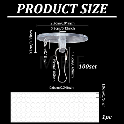 Plastic & Iron Ceiling Hook FIND-WH0521-204-1