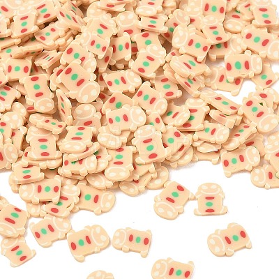 Christmas Handmade Polymer Clay Cabochons PY-CBA2910-01A-1