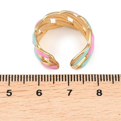 304 Stainless Steel Cuff Open Rings for Women RJEW-I113-02G-01-1