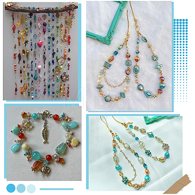 DIY Acrylic & Glass Beads Findings Kits FIND-SC0023-06-1