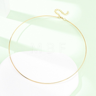 1.5MM 201 Stainless Steel Wire Choker Necklace NJEW-Z098-02G-1