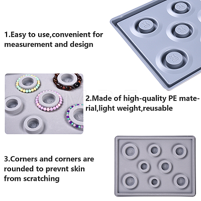 8 Sizes Plastic Rectangle Bracelet Design Board TOOL-D052-02-1