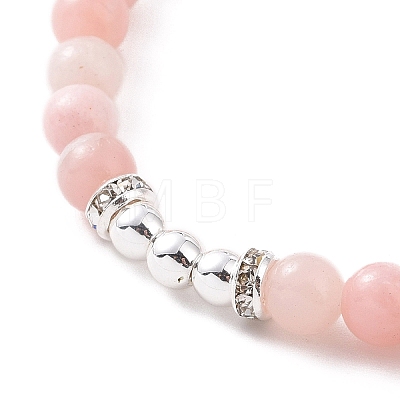 4Pcs 4 Style Natural & Synthetic Mixed Gemstone Round Beaded Stretch Bracelets Set BJEW-JB09082-1
