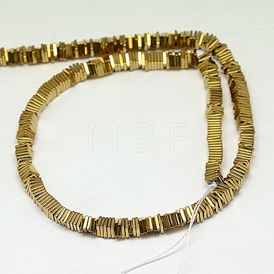 Electroplate Non-magnetic Synthetic Hematite Heishi Beads Strands G-J171A-3x3mm-06-1