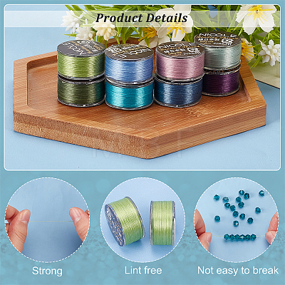 Nylon Beading Thread NWIR-WH0005-10U-1