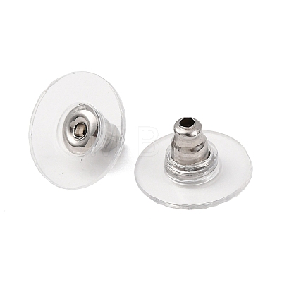 304 Stainless Steel Bullet Clutch Earring Backs STAS-Q189-02-1