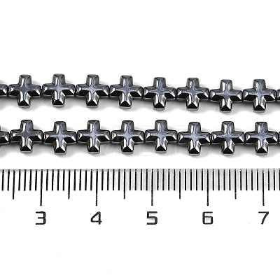 Electroplated Synthetic Non-magnetic Hematite Beads Strands G-K375-E02-01-1