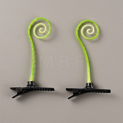 Bean Sprout Plastic Alligator Hair Clips PHAR-WH0017-05R-1