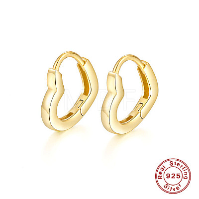925 Sterling Silver Heart Hoop Earrings EX5321-2-1