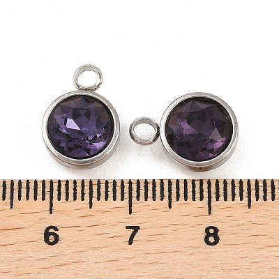 Glass Rhinestone Charms STAS-G082-14-1