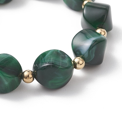 Acrylic Imitation Gemstone Beads Stretch Bracelets for Women BJEW-JB13236-03-1