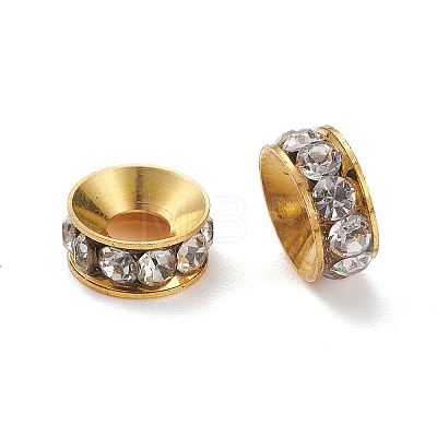 Brass Rhinestone Spacer Beads LS-RSB093-1G-1