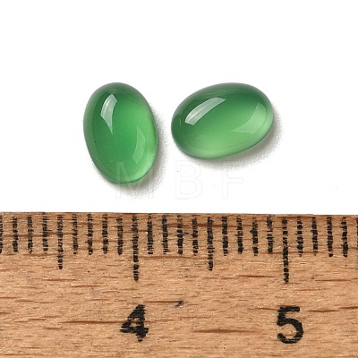 Natural Dyed & Heated Green Onyx Agate Cabochons G-F605E-14B-1