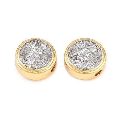 Two Tone Brass Beads KK-C162-088A-GP-1