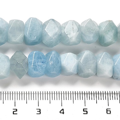 Natural Aquamarine Beads Strands G-N327-05-09-1