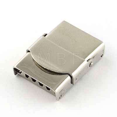 Smooth Surface 201 Stainless Steel Watch Band Clasps X-STAS-R063-81-1
