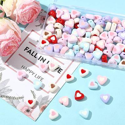 100Pcs Opaque Acrylic Beads OACR-FS0002-48-1