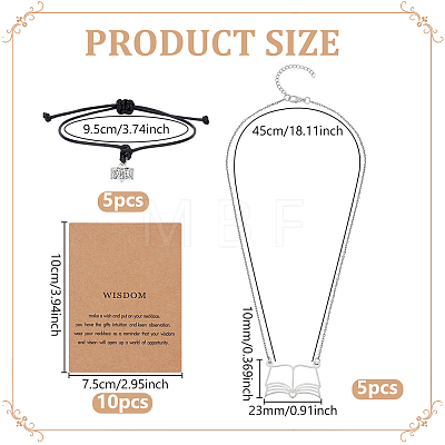 5Pcs Brass & Iron Necklaces & Bracelets Sets SJEW-PH00009-1