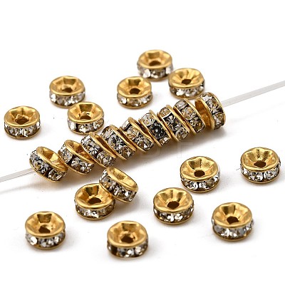 Brass Rhinestone Spacer Beads RB-A014-Z5mm-01C-1